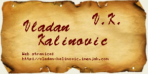 Vladan Kalinović vizit kartica